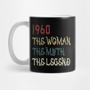 Vintage Retro 1960 Legend Gift 60th Birthday Womens Mug